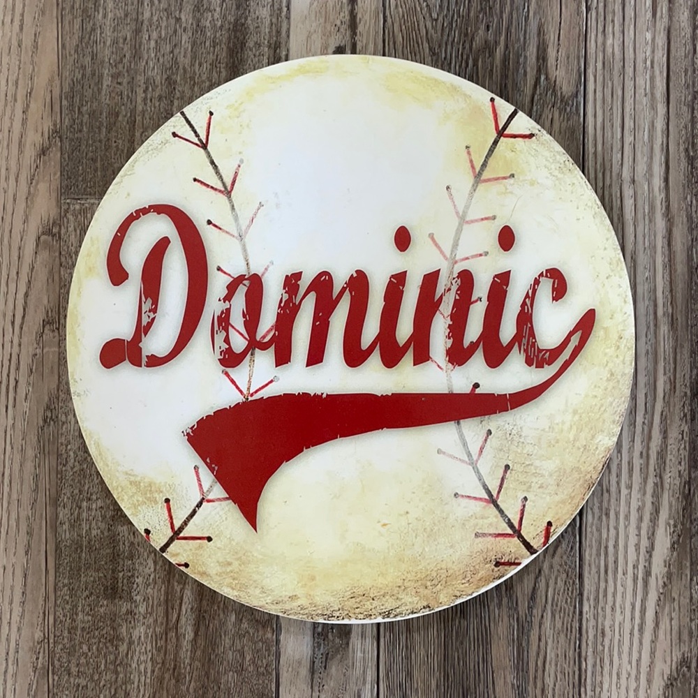 Baseball Wall Plaque “Dominic”
